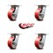 Service Caster 5 Inch Heavy Duty Red Poly on Cast Iron Caster Set with Roller Bearings, 4PK SCC-35S520-PUR-RS-4 - alternate 5